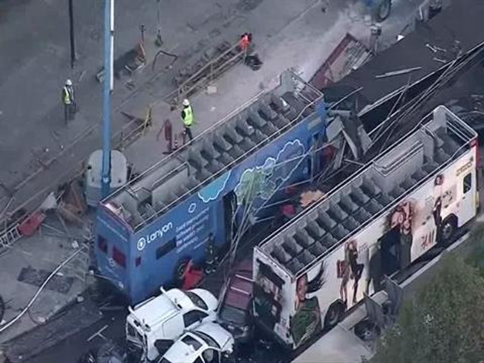 At least 20 injured in San Francisco tour bus crash