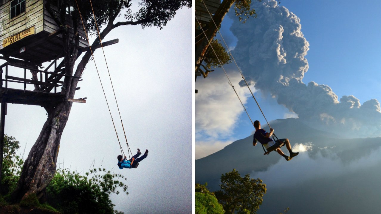 La casa del Arbol : se balancer au-dessus du vide à plus de 2 600 mètres d'altitude à Banos en Equateur