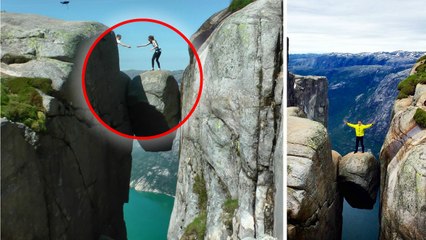Kjerag (Norvège) : faites vous photographier à l'endroit le plus dangereux du monde