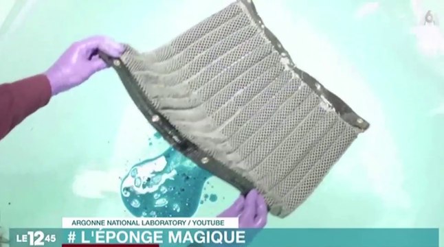 Le zapping du 23/03 : Une éponge magique anti-marée noire