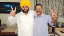 AAP set to win Punjab Arvind Kejriwal Shared a photo of him with Bhagwant Mann