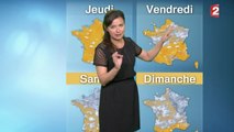 Mélanie présente la météo sur France 2