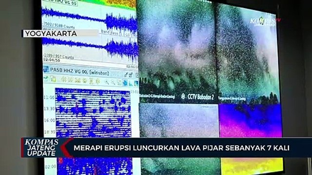 Merapi Erupsi Luincurkan Lava Pijar Sebanyak 7 Kali