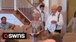 Bride left in tears as grandparents walk down the aisle as the flower girl and ring bearer