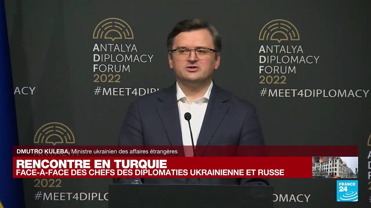 REPLAY : 'Pas de progrès sur un cessez-le-feu' dit Kuleba après un entretien avec Lavrov