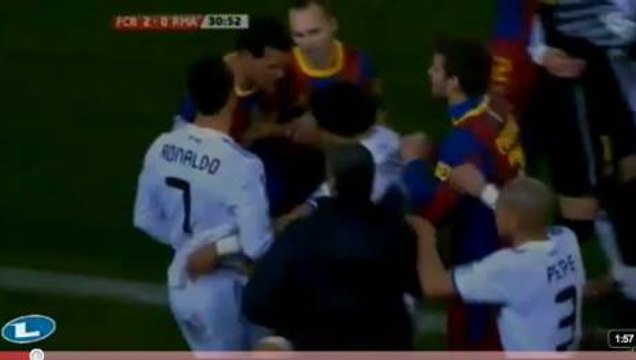 FC Barcelone - Real Madrid: L'accrochage entre Guardiola et Cristiano Ronaldo