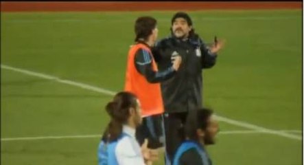 Coupe du monde 2010: L'entraînement de choc des Argentins