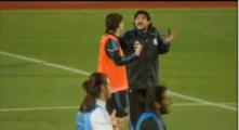 Coupe du monde 2010: L'entraînement de choc des Argentins