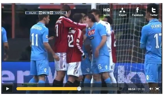 Milan AC : Zlatan Ibrahimovic gifle un adversaire