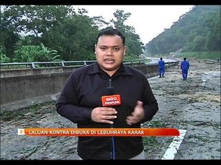 Laluan kontra dibuka di lebuhraya karak