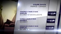 Tennis - Coupe Davis France / Canada