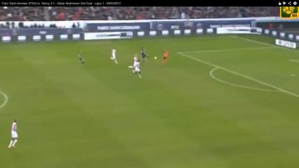 Le deuxième but de Zlatan Ibrahimovic lors de PSG - Nancy