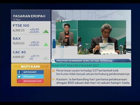 Prestasi kewangan suku ketiga Petronas