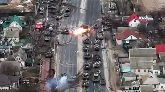 Kiev'de Rus tankları böyle imha edildi