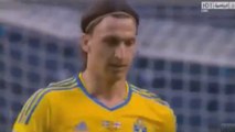 Le but de Zlatan Ibrahimovic lors du match Suède - Iles Féroé