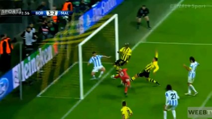 Le but de Felipe Santana entaché d'une position de hors-jeu lors de Borussia Dortmund - Malaga