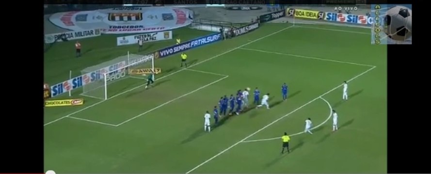 Le but de Neymar sensationnel lors de Santos - Sao Caetano... avec une nouvelle coupe de cheveux en bonus