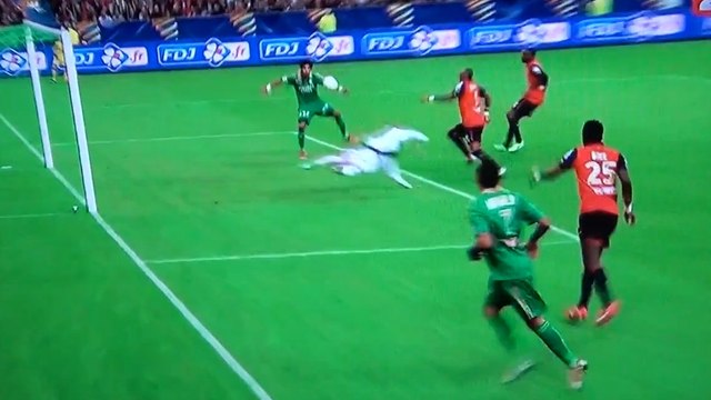 Le but de Brandao lors de la finale de la Coupe de la Ligue ASSE - Stade Rennais