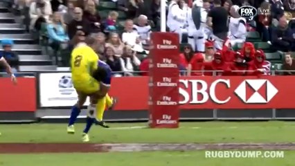 Un plaquage monstrueux réalisé par un Samoan en rugby à VII