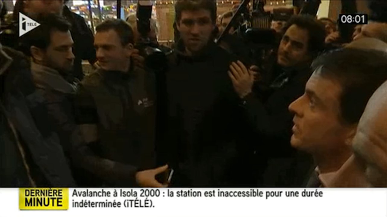 Manuel Valls interpellé par un agriculteur