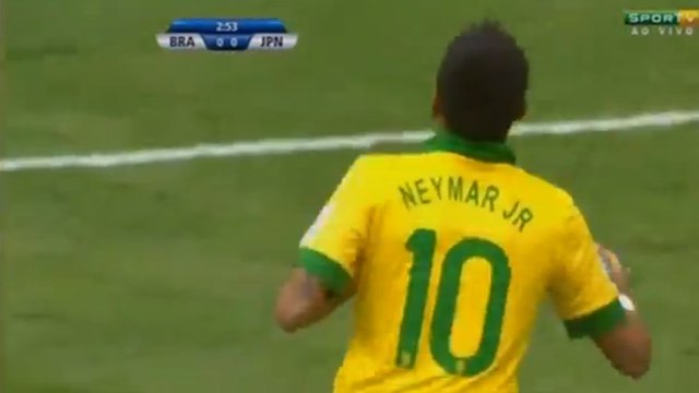 Le but de Neymar en demi-volée lors de Brésil - Japon en Coupe des Confédérations