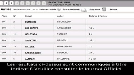 Résultat PMU Quinté du 15 Septembre 2013 : Les rapports de la course du jour