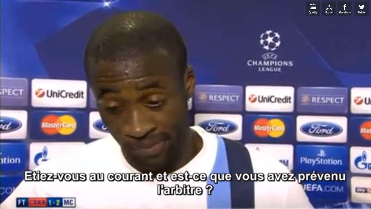 Racisme: Yaya Touré touché par des chants racistes face au CSKA Moscou