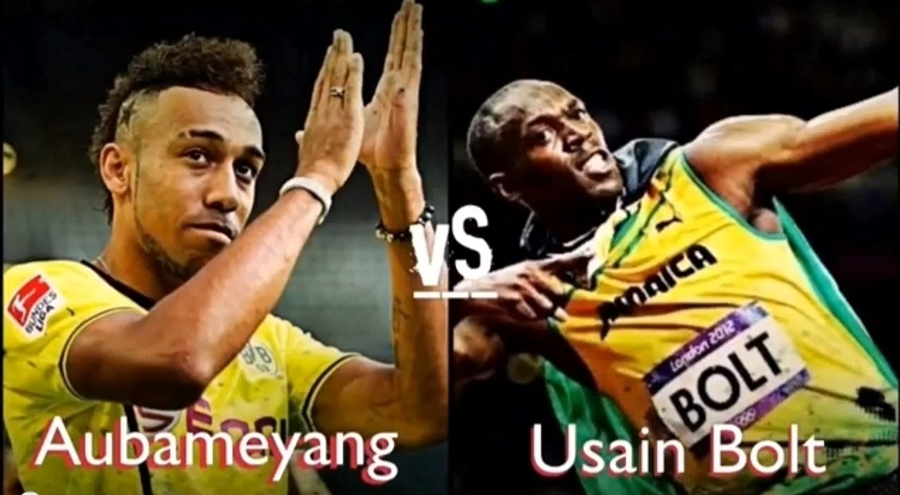 Pierre-Emerick Aubameyang va plus vite qu'Usain Bolt, l'homme le plus rapide du monde