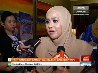 Henti viral wanita berhijab hisap vape