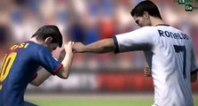 La grosse bagarre entre Lionel Messi et Cristiano Ronaldo... sur FIFA 14