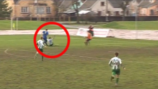 Insolite : Une frappe hilarante arrêtée par la pelouse en Lituanie