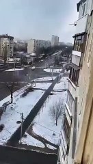 Explosion outside a block of flats where Alexander Orlowska  lived with his family in kharkiv