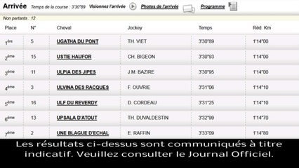 Résultat PMU Quinté du 15 novembre 2013 : Les rapports de la course du jour
