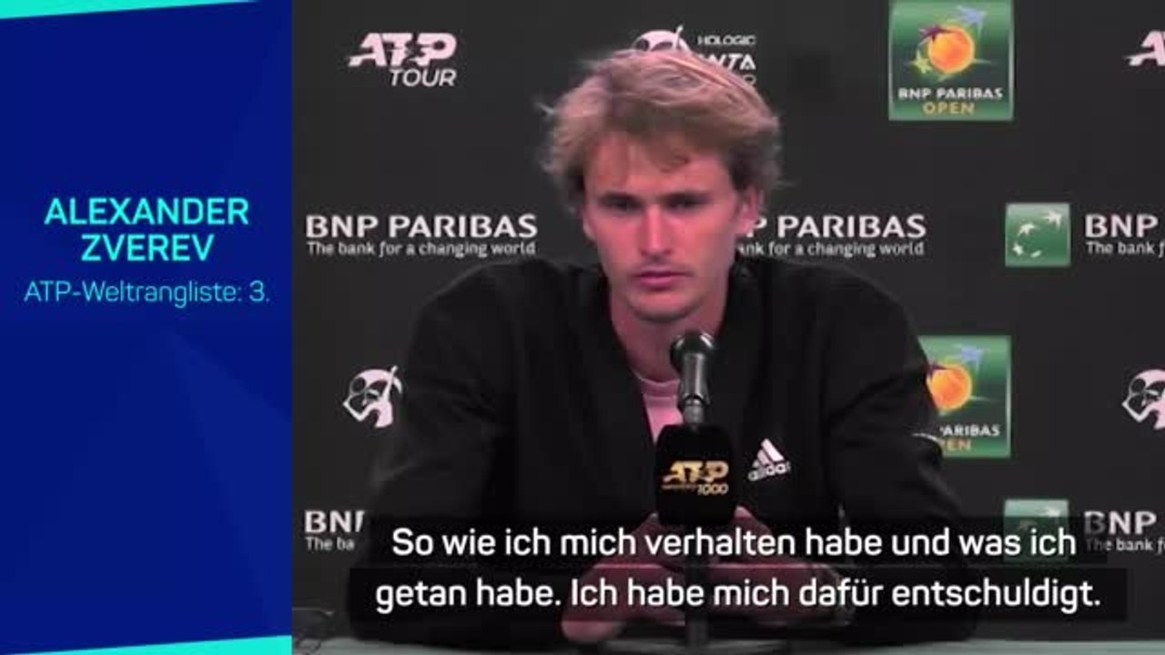 Zverev: 'Ausbruch war größter Fehler der Karriere'