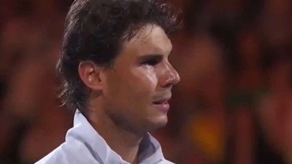 Open d'Australie 2014: Les larmes de Rafael Nadal lors de la finale contre Stanislas Wawrinka