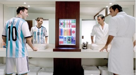 Lionel Messi en Rafael Nadal et Roger Federer en sumo dans une publicité hilarante