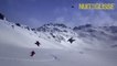 Wingsuit : Ils volent si bas qu'ils frôlent des skieurs