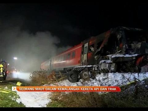 Seorang maut dalam kemalangan kereta api dan trak