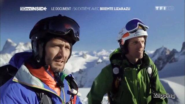 Freeride : Bixente Lizarazu en ski hors-piste dans les Alpes