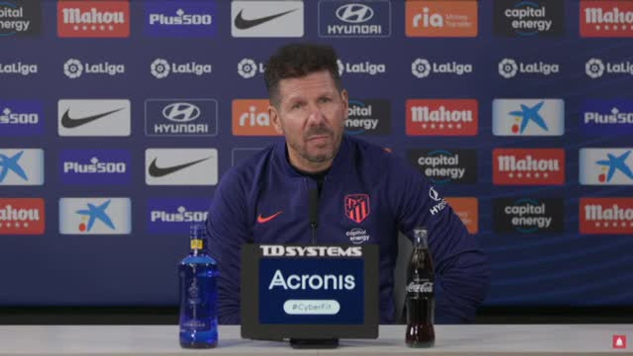 Simeone: "El equipo es más combativo, intenso y veloz. Lo tenemos que mantener"