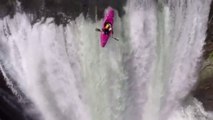 En Kayak, Dane Jackson saute d'une cascade de 18 mètres de haut
