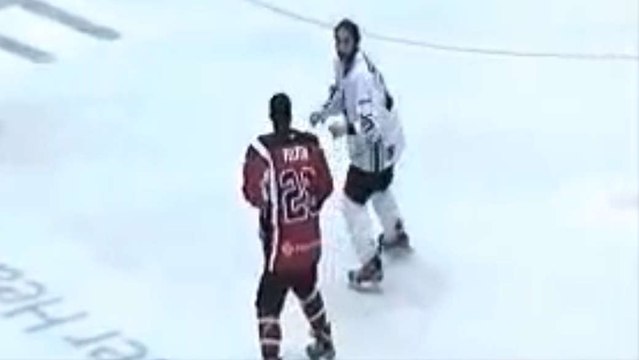 La bagarre la plus improbable du monde en hockey sur glace