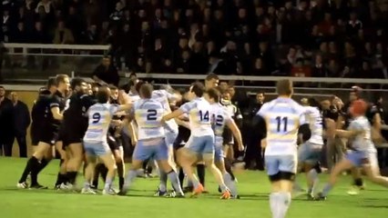 Une bagarre énorme en rugby entre Bergerac et Libourne en Fédérale 2