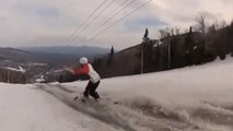 Snowboard : Deux Américains s'éclatent sur... une rivière gelée
