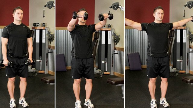 Musculation : Exercice pour les épaules, l'élévation frontale et latérale
