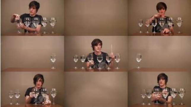 Découvrez une chanson réalisée avec des verres à vin en vidéo