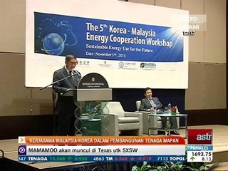 Kerjasama Malaysia-Korea dalam pembangunan tenaga mapan