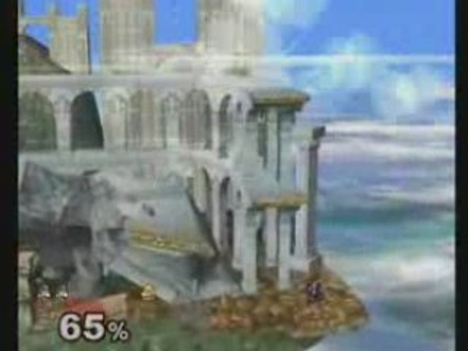 Brice au temple d'hyrule vs mario