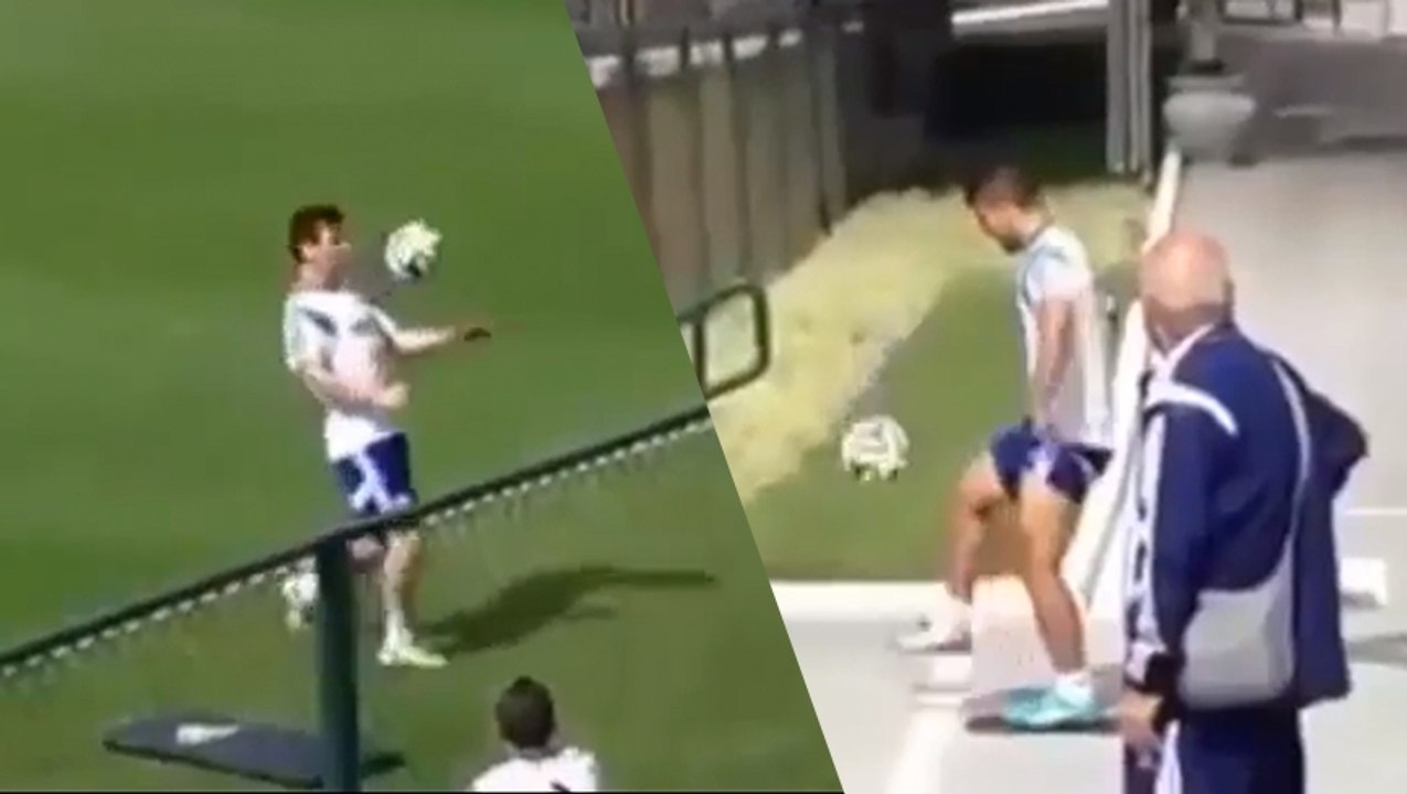 Lionel Messi et Sergio Agüero réalisent des jongles hallucinants à l'entraînement