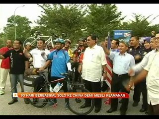 90 hari berbasikal solo ke China promosi mesej keamanan